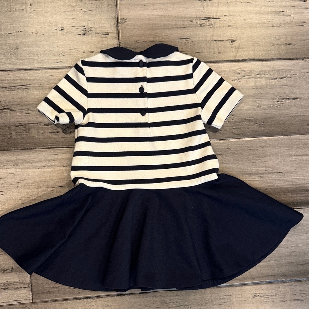 Ralph Lauren Navy & White Striped Polo Dress with Peter Pan Collar - Picture 8 of 8